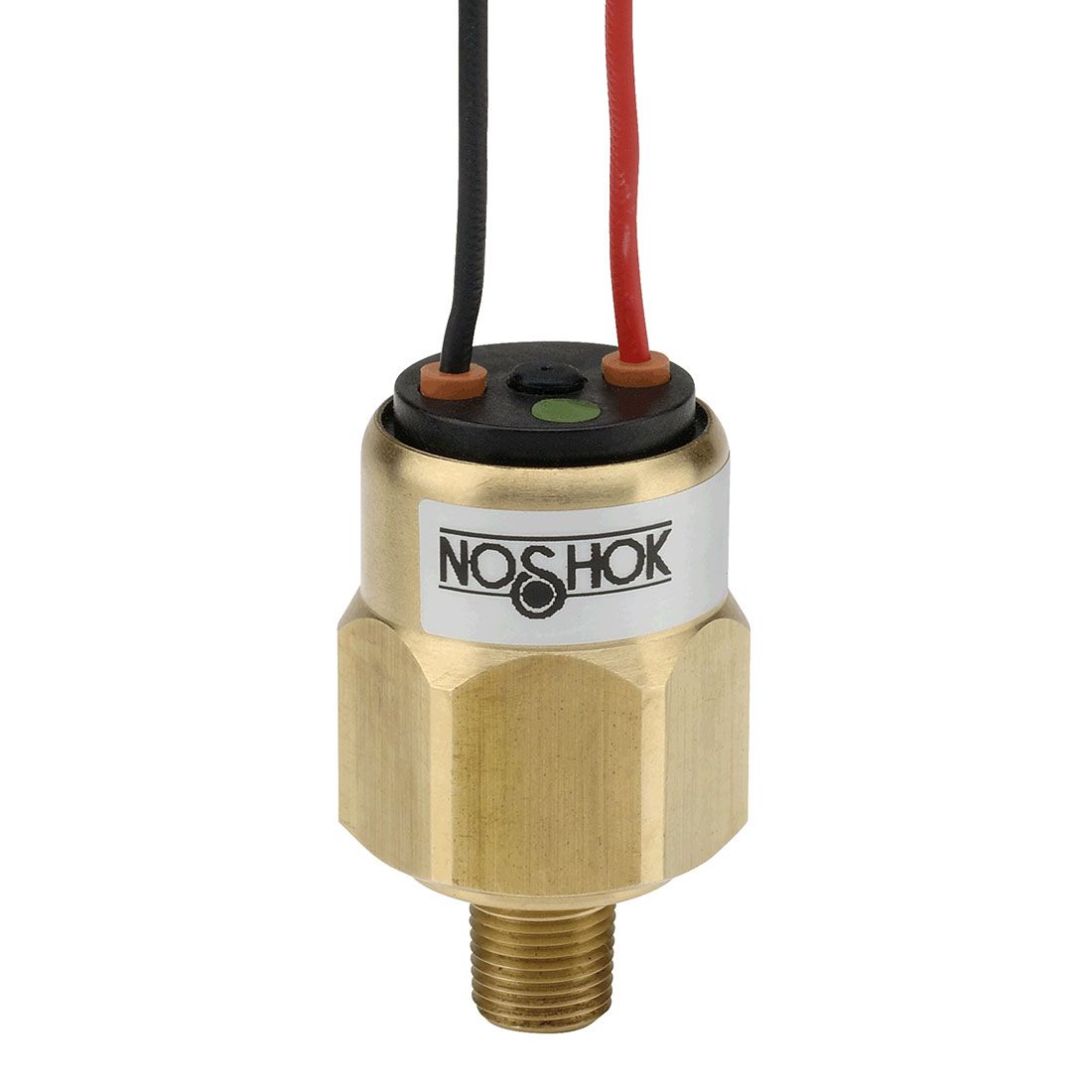 200V Series Snap Action Switch, Brass Wetted Materials, BUNA-N Diaphragm, 1 SPDT, NO / NC, 1/8" NPT Male, -5 inHg to -25 inHg (350 psig), 18" Flying Leads